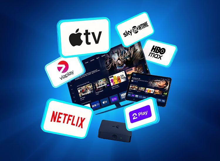 Forskjellige strømmetjenester man kan velge i T-We