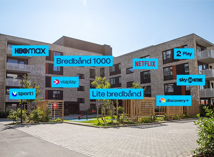 Leilighetsbygg med frihetsavtale fra Telenor