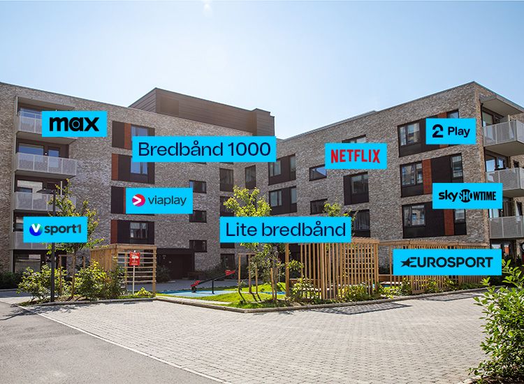 Leilighetsbygg med Frihetsavtale fra Telenor