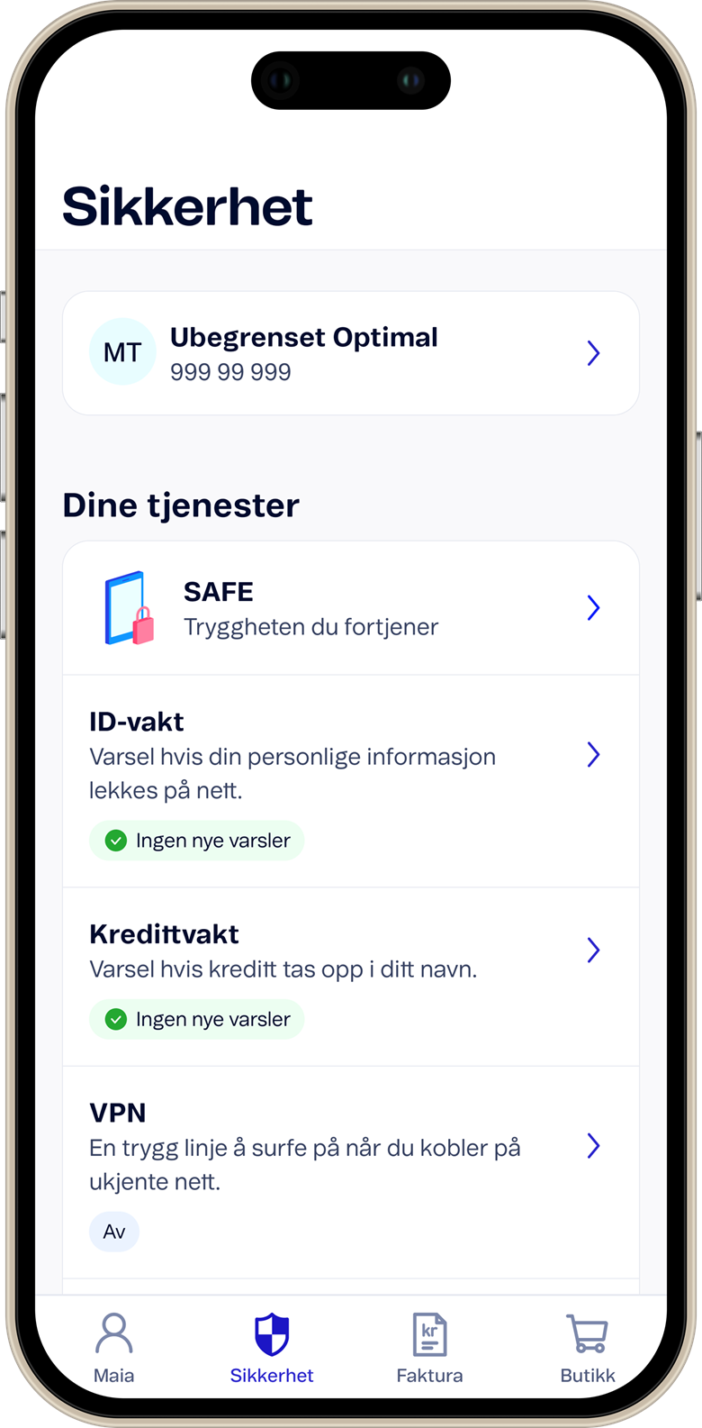 SAFE - Hjelp til Mitt Telenor