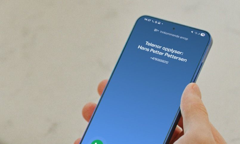 Hånd med mobil og Nummervarsel