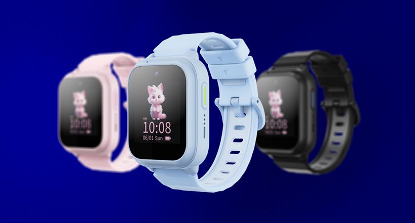 Smartklokke for barn med GPS, rosa design og kartvisning