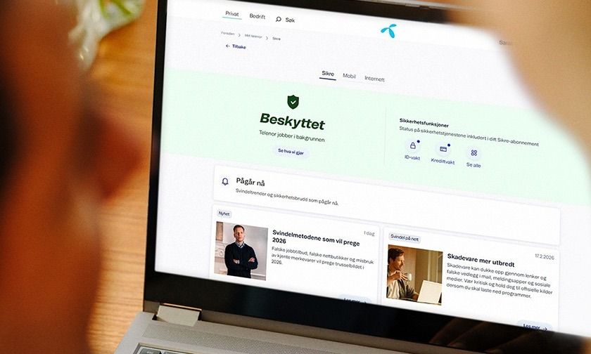 Bilde av sikkerhetssenteret i Mitt Telenor