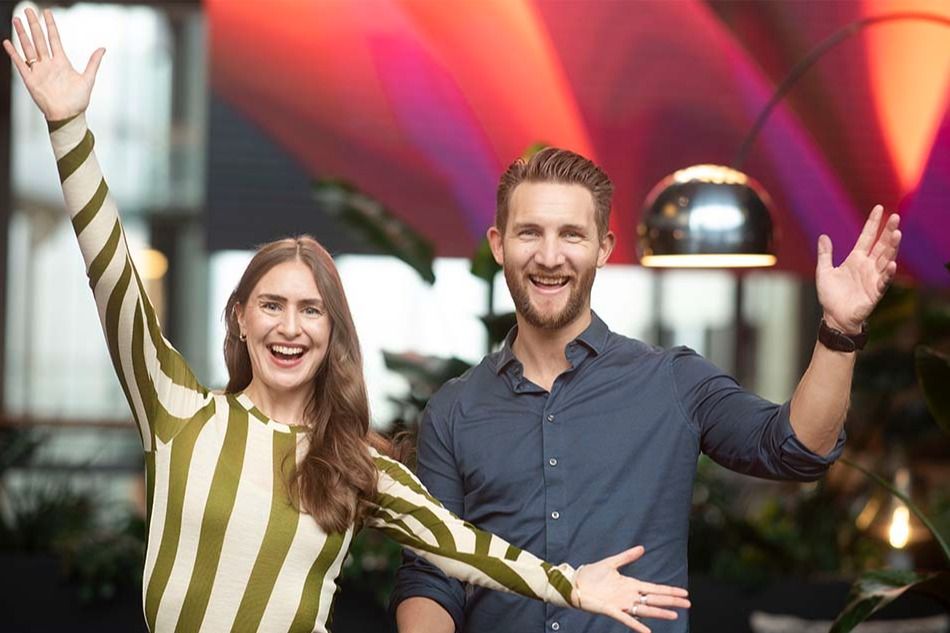 Martin og Guro product coacher i Telenor