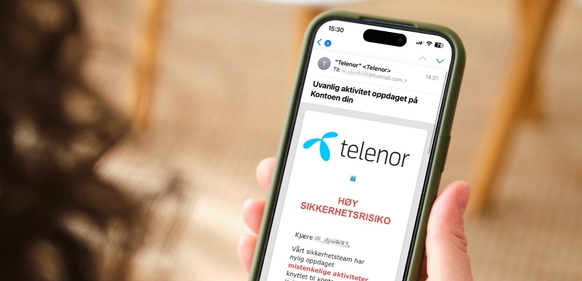 Falske sikkerhetsvarsler på en mobil.